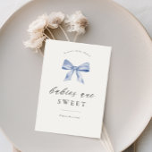 ベビーシャワーデザートテーブルのサインと弓デザイン ポスター