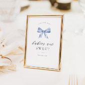 ベビーシャワーデザートテーブルのサインと弓デザイン ポスター