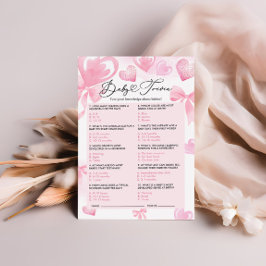 ベビーシャワートリビアゲームバレンタインゲーム