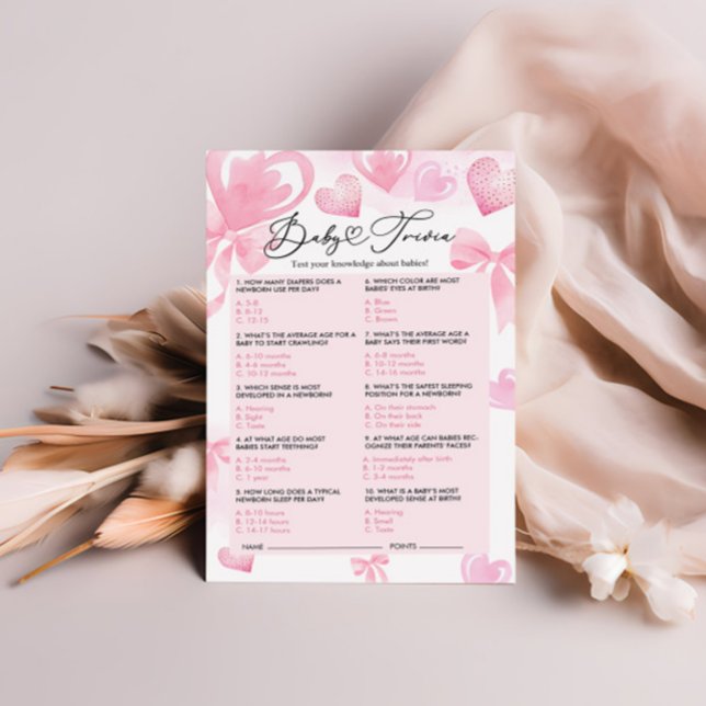 ベビーシャワートリビアゲームバレンタインゲーム (クリエイターアップロード済み)