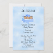 ベビーシャワートリプレットエスニック男の赤ちゃん 招待状 (正面)