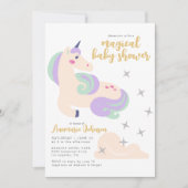 ベビーシャワードゥユニコルニオドゥカラーパステルマジコ 招待状 (正面)