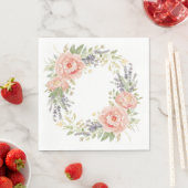 ベビーシャワーナプキン - 水彩花モチーフのベビー スタンダードランチョンナプキン (インサイチュ)