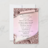 ベビーシャワーニューガールボーイ足グラムバラパステル3D 招待状 (正面)