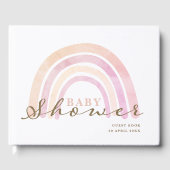ベビーシャワーニュートラルレインボーゲストブック ゲストブック (正面)