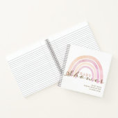 ベビーシャワーニュートラルレインボーゲストブック ノートブック (内部)