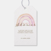 ベビーシャワーニュートラルレインボー ギフトタグ (正面)