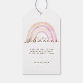 ベビーシャワーニュートラルレインボー ギフトタグ (裏面)