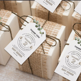 ベビーシャワーノックアウトサンキューラベル ギフトタグ