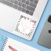 ベビーシャワーハートシール シール (ノートパソコンとiPhone)