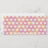 ベビーシャワーハート招待状ガール 招待状 (裏面)