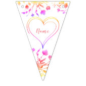 ベビーシャワーハート バンティングフラッグ (第1の旗)