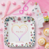 ベビーシャワーハート ペーパープレート (パーティー)