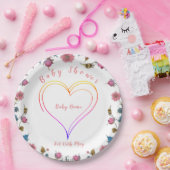 ベビーシャワーハート ペーパープレート (パーティー)
