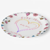 ベビーシャワーハート ペーパープレート (アングル)
