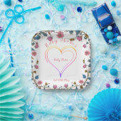 ベビーシャワーハート ペーパープレート (パーティー)