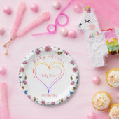 ベビーシャワーハート ペーパープレート (パーティー)
