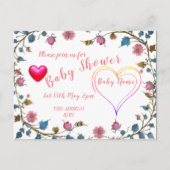 ベビーシャワーハート 案内ポストカード (正面)