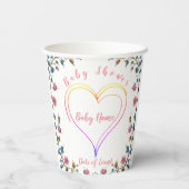 ベビーシャワーハート 紙コップ (裏面)