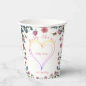 ベビーシャワーハート 紙コップ (正面)