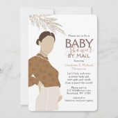 ベビーシャワーバイメールカップルのシャワーシンプルニュートラル 招待状 (正面)