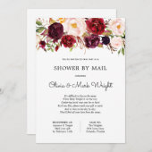 ベビーシャワーバイメールブルゴーニュフローラ招待状 招待状 (正面/裏面)