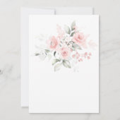 ベビーシャワーバイメールヴィンテージ赤面ピンクローズ 招待状 (裏面)