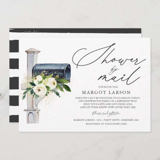 ベビーシャワーバイメール招待状男女兼用 招待状 (正面/裏面)