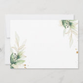 ベビーシャワーバイメール招待状緑&金ゴールド 招待状 (裏面)