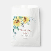 ベビーシャワーバッグに水の色のヒマワリ。 フェイバーバッグ (正面)