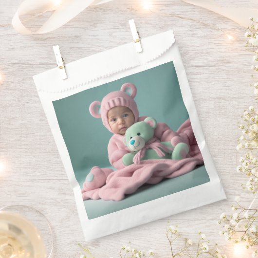 ベビーシャワーバッグ フェイバーバッグ (クリップ留めされた状態)