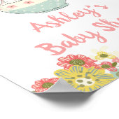 ベビーシャワーバニーウェルカムサイン ポスター (角)