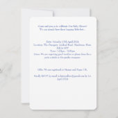 ベビーシャワーバニーウォーターカラー招待状 招待状 (裏面)