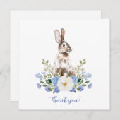 ベビーシャワーバニーサンキューカード サンキューカード (正面/裏面)