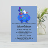 ベビーシャワーバニー卵#3-2招待状カード セーブザデート (スタンド正面)