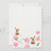 ベビーシャワーバニー 招待状 (裏面)