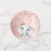 ベビーシャワーバラ金ゴールドかわいい象ガール コンフェッティ (スモール正面)