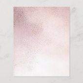 ベビーシャワーバラ金ゴールドアフリカンアメリカン招待状 (裏面)