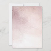 ベビーシャワーバラ金ゴールドアフリカ系アメリカ 招待状 (裏面)