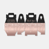 ベビーシャワーバラ金ゴールドグリッターありがとう フェイバーボックス (折り畳みなし)