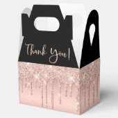 ベビーシャワーバラ金ゴールドグリッターありがとう フェイバーボックス (オープン)