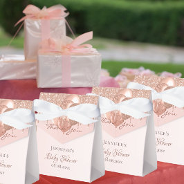 ベビーシャワーバラ金ゴールドグリッター感謝していが乾く フェイバーボックス