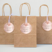 ベビーシャワーバラ金ゴールドグリッター風船ガラス ラウンドシール