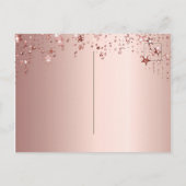 ベビーシャワーバラ金ゴールドドリップスターバーチャル ポストカード (裏面)