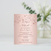 ベビーシャワーバラ金ゴールドドリップスターバーチャル ポストカード (スタンド正面)