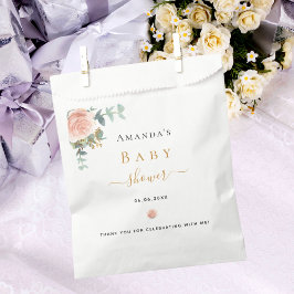 ベビーシャワーバラ金ゴールドフローラユーカリエレガント フェイバーバッグ