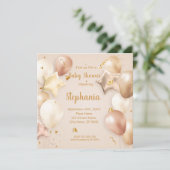 ベビーシャワーバルーン招待状 招待状 (スタンド正面)