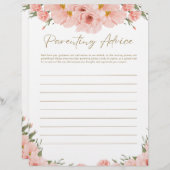 ベビーシャワーバンドル – 子育てアドバイス レターヘッド (正面/裏面)