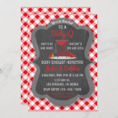 ベビーシャワーバーベキュー招待状-ベビー-Qパーティー 招待状 (正面/裏面)