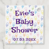 ベビーシャワーパシバニーメッセージカード フェイバータグ (裏面)